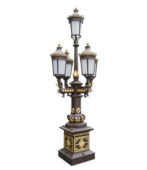 Праграма Cast Aluminum Material 3- 10 m Height Square праграма Іспанія Style Garden Lamp Pole Manufacturer